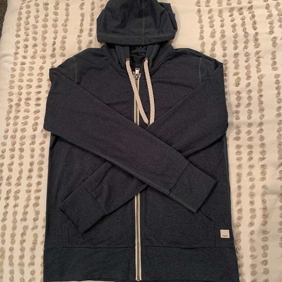Vuori Halo Performance Zip-up Hoodie Green/Blue XS - Picture 5 of 7